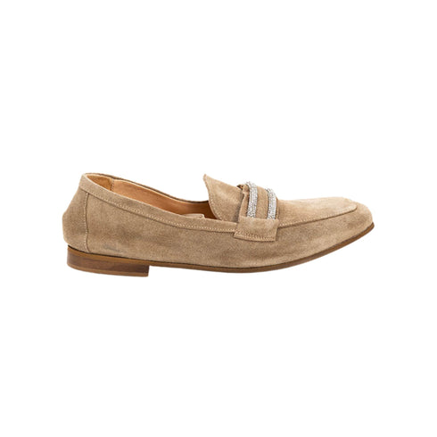 Chiarini Bologna Mocassini Mocassino Donna con strass decorativi Avena - Francavilla Moda